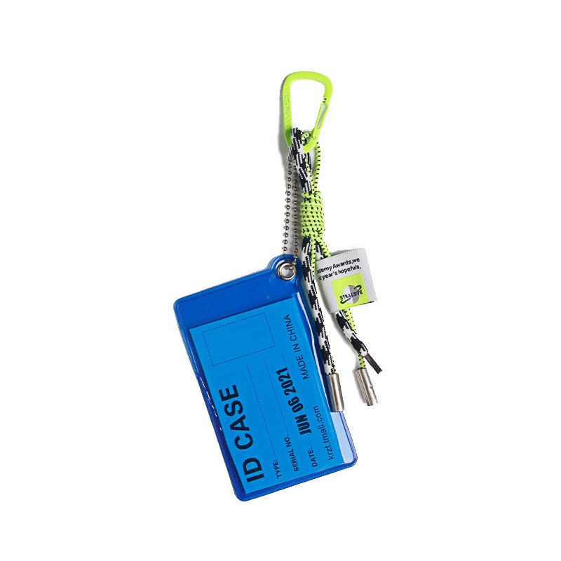 Держатель для карт, шнурок для ключей, флуоресцентный цветной брелок, декоративный держатель для удостоверений