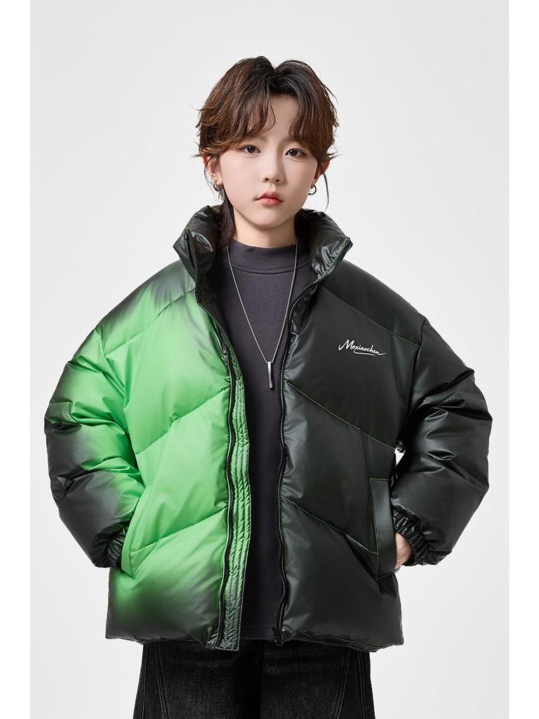 2026 Trendy Temperature-Sensitive Boys' Puffer Jacket: 90% White Duck Down for Older Children.