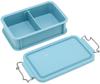 OSK EARTHY Container Lunch Box with Dividers, 600ml, Mint Green, Made in Japan, CNT-600