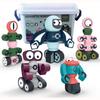 35PCS Magnetic Robots, Magnetic Blocks Set with Storage Box, Stacking Robots Building Kit Toy STEM Educational Playset for Boys and Girls Ages 3-6+