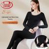 Langsha Women's Slimming Thermal Base Layer Set with Lace Collar