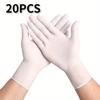 20/50/100 шт одноразовые белые нитриловые перчатки для кухни, маникюра, мытья посуды, водонепроницаемые бытовые чистящие средства