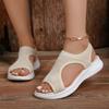 Fashion 2024 Women's Summer New Simple Solid Color Flat Bottom Anti Slip Women's Shoes Outdoor Leisure One Step Women's Sandals Large
