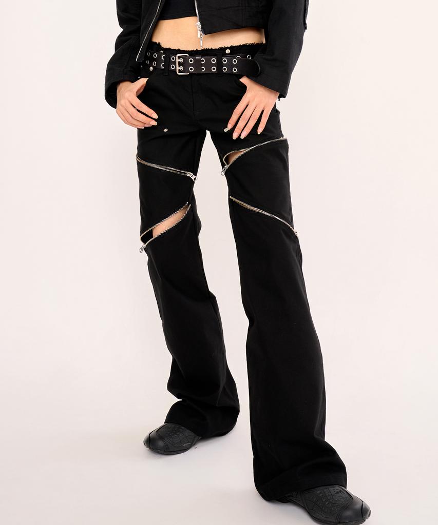 FANYOUNG Damaged Bootcut Pants