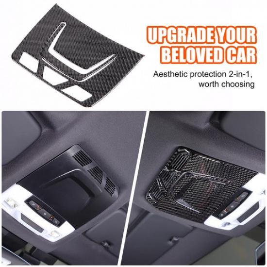 Carbon Fiber Roof Reading Light Panel Trim Sticker For Toyota Supra -2024