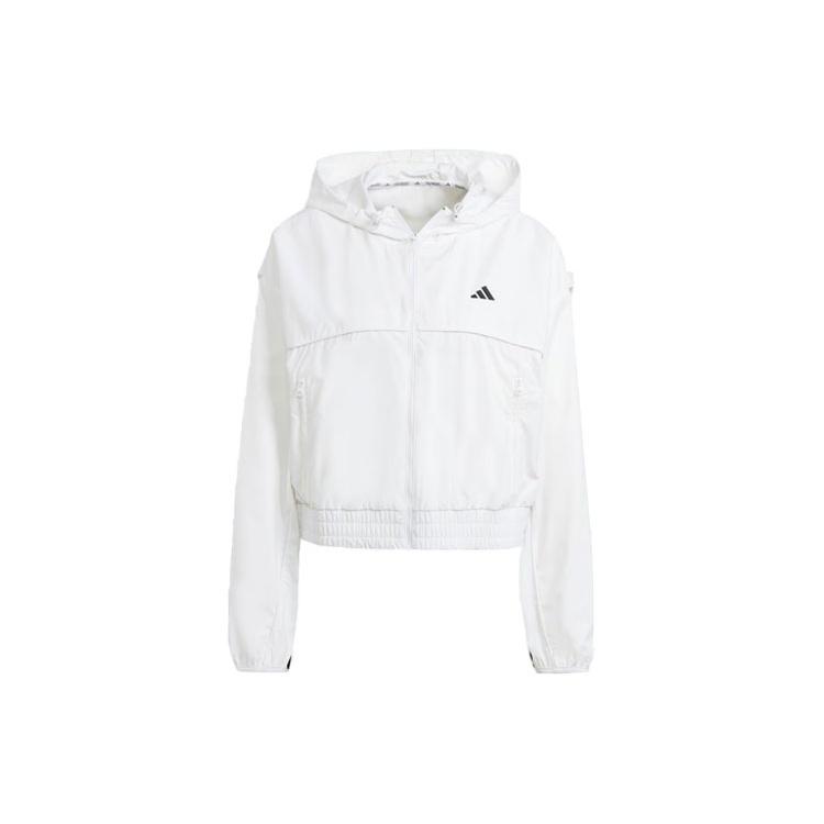 Adidas Jackets Women's White Hooded Non Detachable Moderate Other IL6976