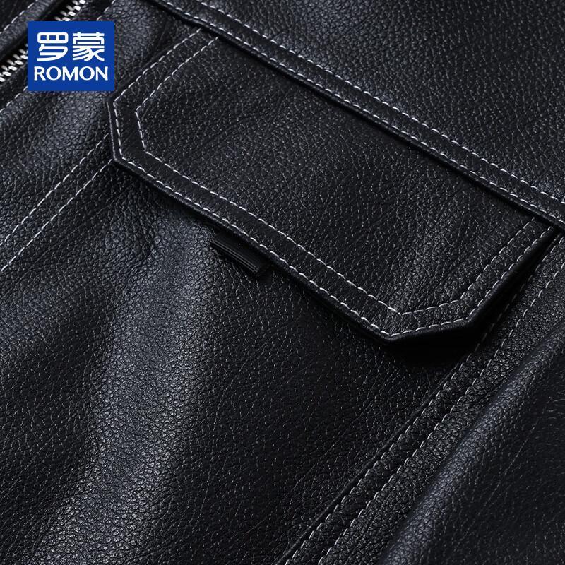 ROMON Мужская куртка из овчины в деловом повседневном стиле