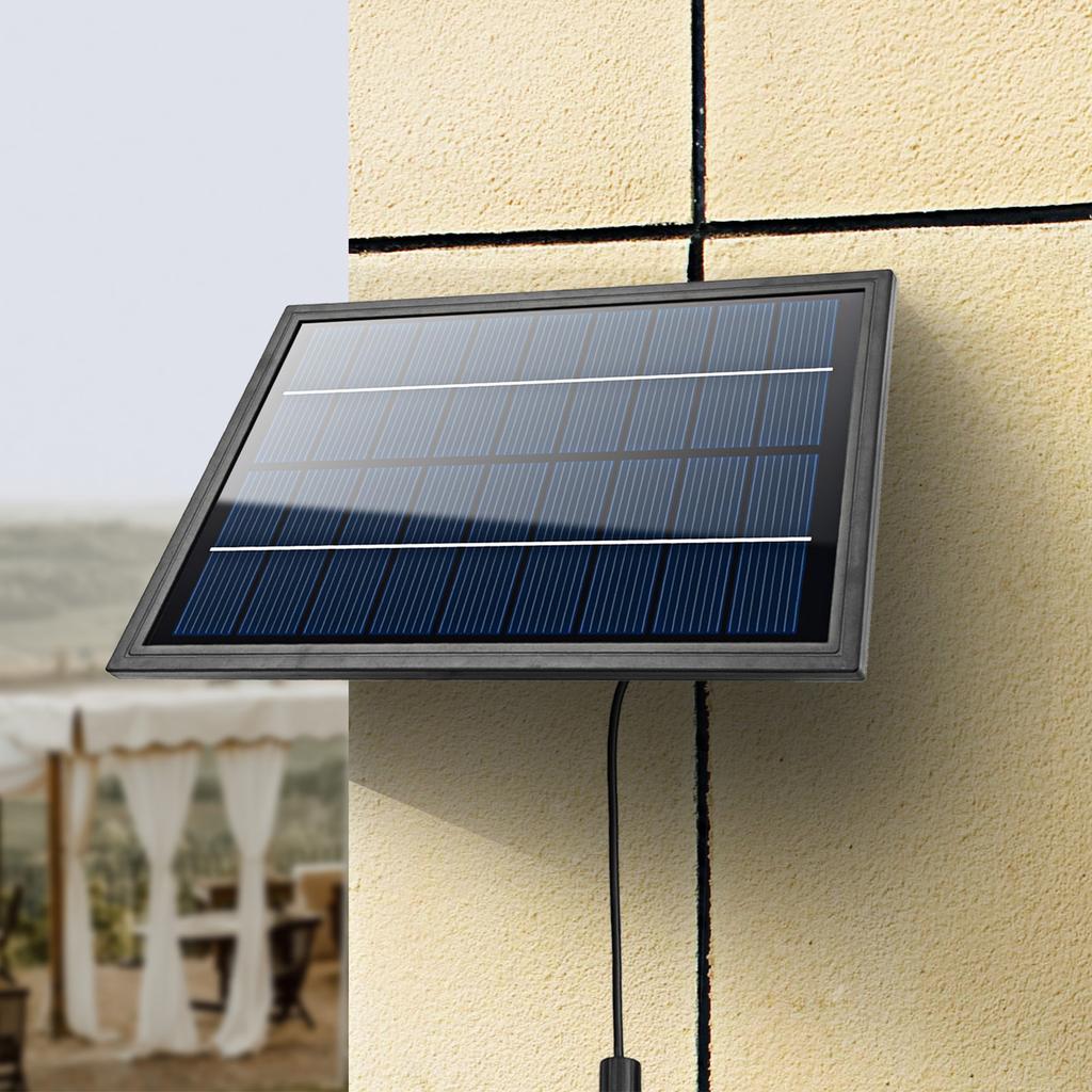 Solar Water Pump with 5 LED Color Light 7pcs Nozzle Kit Solar Fountain Pump 170L/H Max Flow 40-60cm