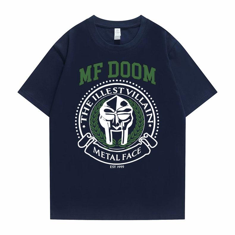 Футболка с графическим принтом рэпера Mf Doom Madvillain The Illest Villain Metal Face, мужская повседневная футболка большого размера, мужские футболки в стиле хип-хоп