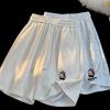 Мужские летние тонкие шорты с принтом, повседневные, прямого кроя, парные, пятиточечные, свободные, для баскетбола, спортивные, средней длины