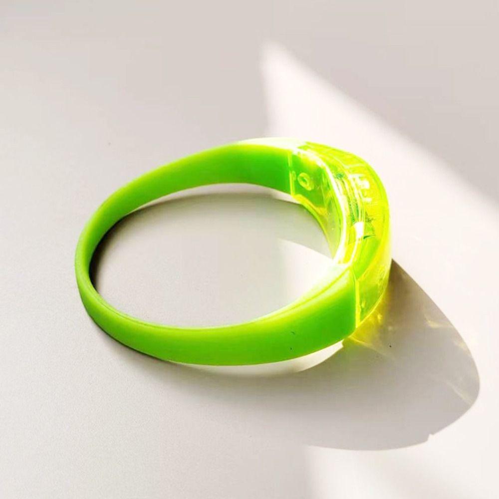 2 шт. Светящийся браслет LED с активацией от звука, разноцветный спортивный браслет, браслет с активацией от звука, для вечеринки