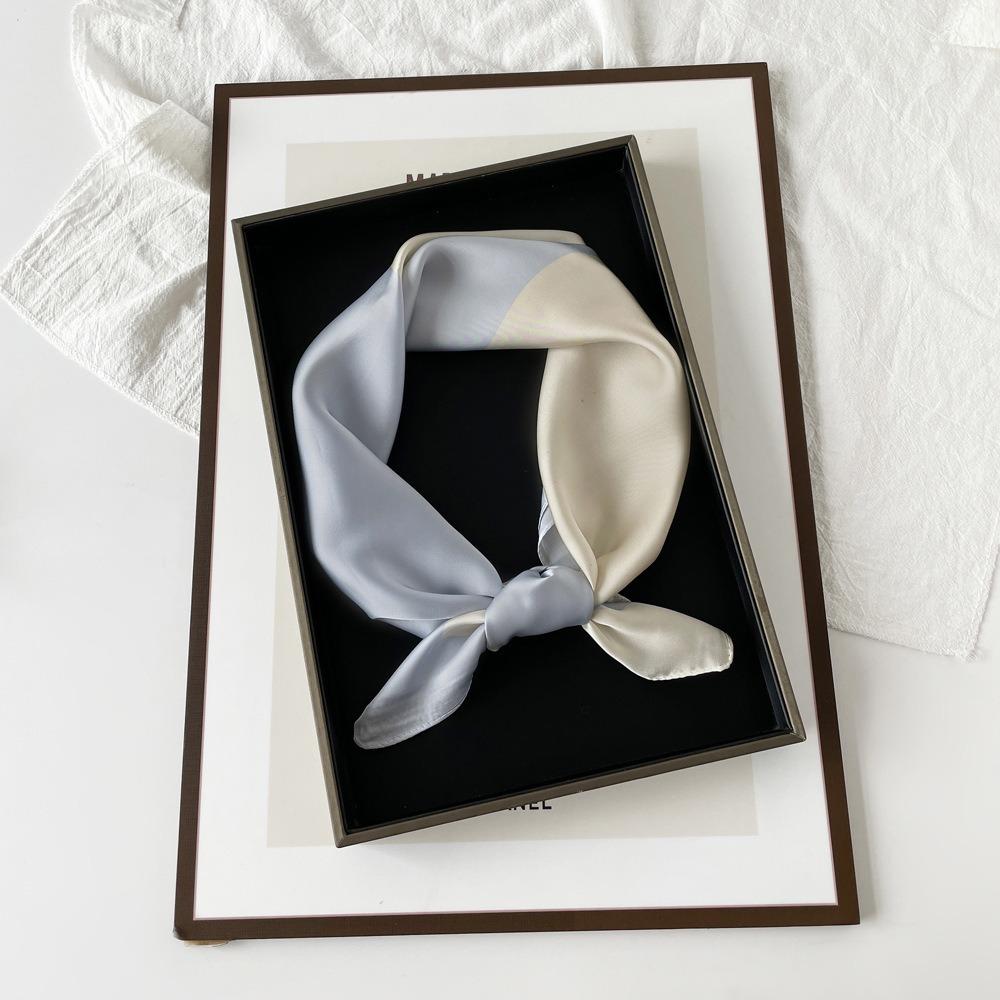 70 * 70 Four Seasons Available New Women'S Small Square Scarf, High Grade Letter Printed Scarf, Professional Scarf, Satin Scarf