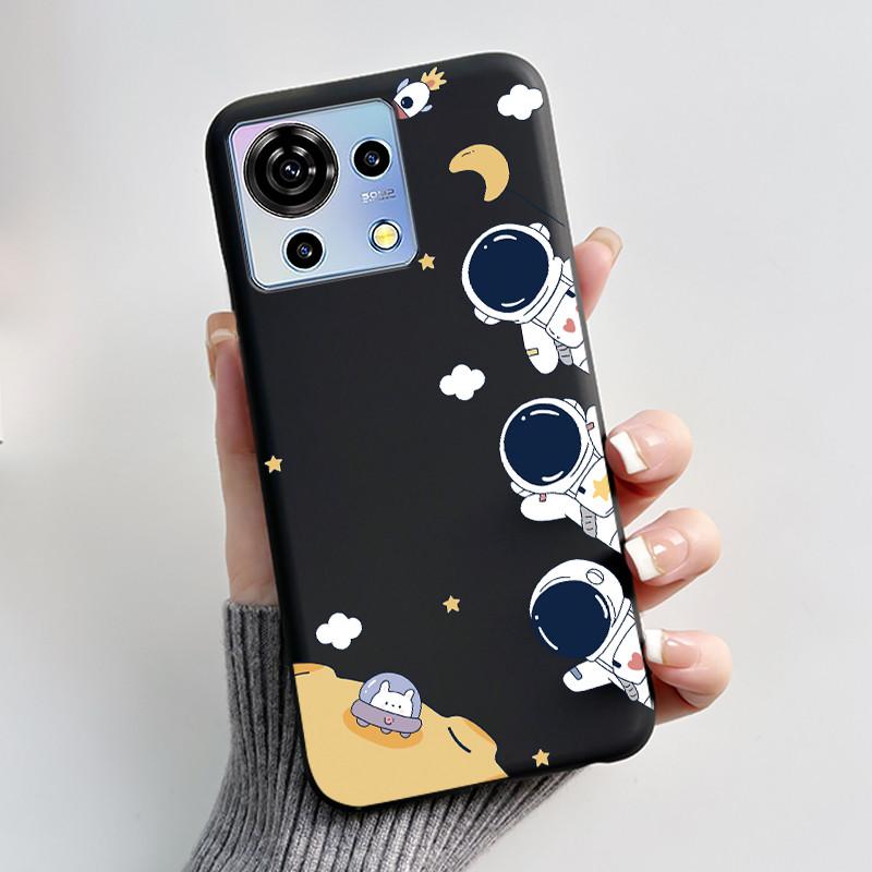 Милый Мультяшный Чехол Для ZTE Blade V50 Vita 4G Печатный Корпус Защитная Крышка Мягкий Силикон Черный Корпус