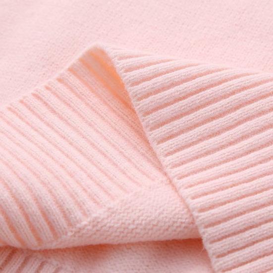 Женский свитер с круглым вырезом, длинным рукавом, однотонный, свободный крой, трикотажные топы с ребристой отделкой, повседневные пуловеры