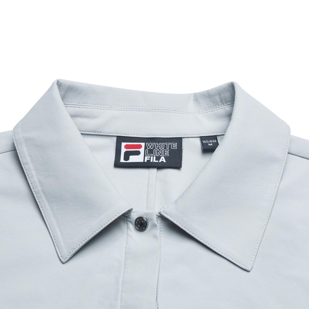 Fila Белое Контактный Прохладный Простой Модный Платье-шорты на шнурке с коротким рукавом Женские платья Серый F11W623316FGY