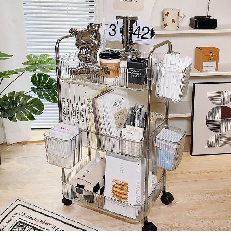 Тележка на колесиках для ванной комнаты, органайзер для хранения, передвижной стеллаж, органайзер, тележка для хранения косметики для офисной кухни