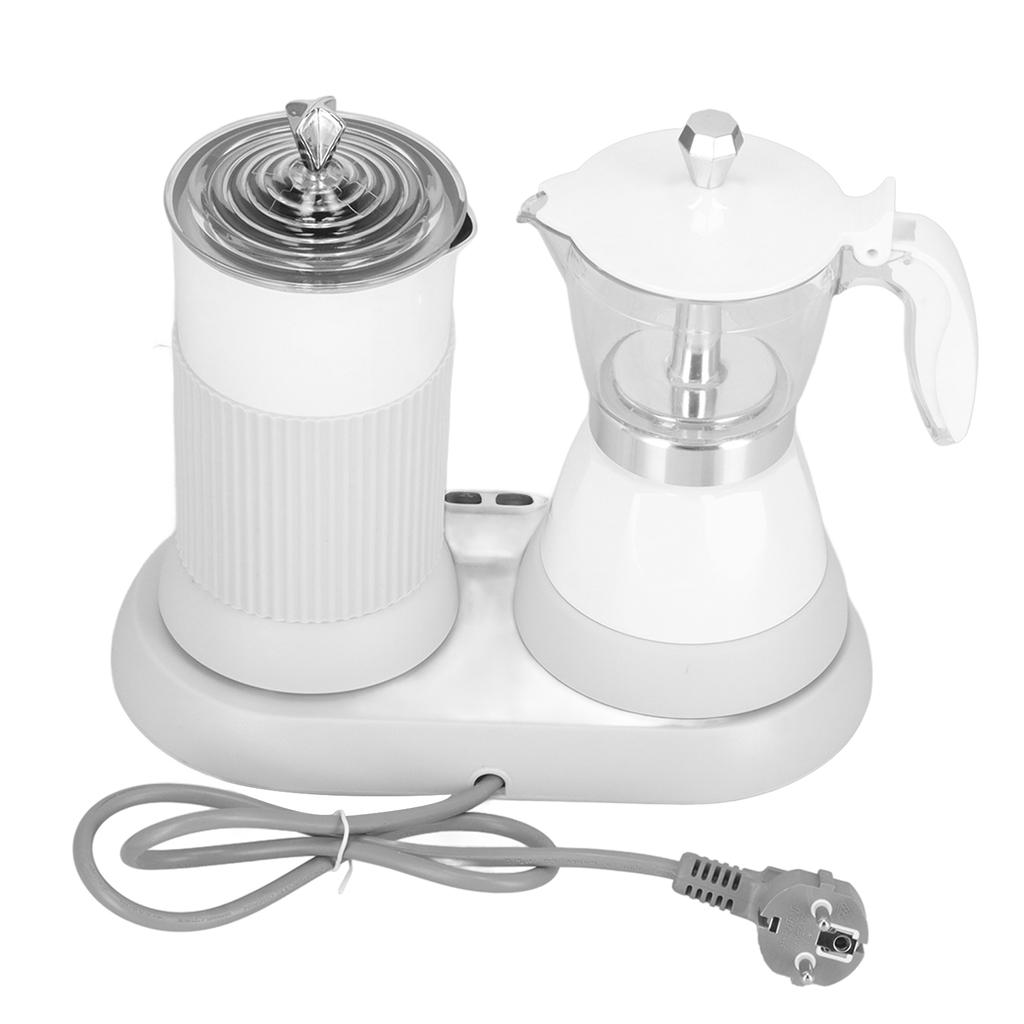 Electric Milk Frother with Moka Pot Automatic Coffee Foam Maker Milk Frother Machine