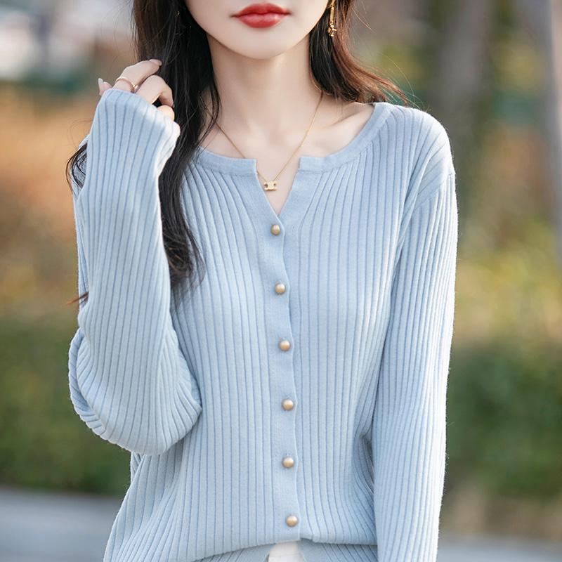 Женский легкий кардиган из 50% шерсти и 50% шелка Mulberry — универсальный трикотаж на все 4 сезона для комфорта и стиля в любое время года