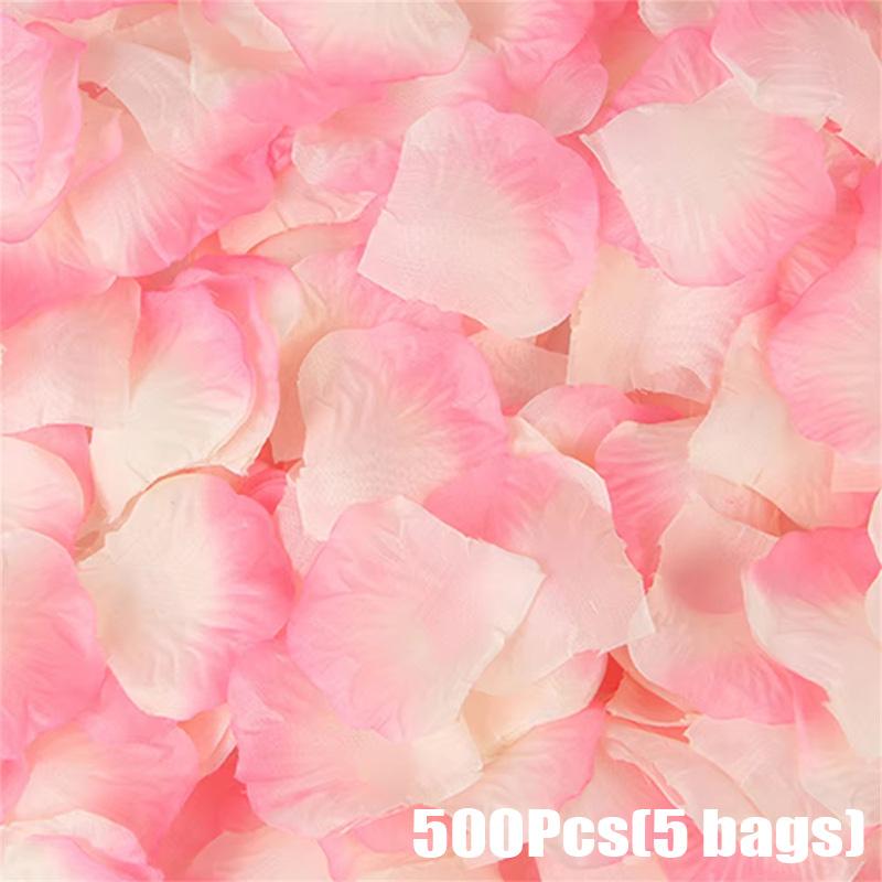 500-20000 шт. Разноцветные Искусственные Лепестки Роз Красные Белые Розовые Розы Цветок-Лепесток Романтическая Свадебная Вечеринка День Святого Валентина Декор