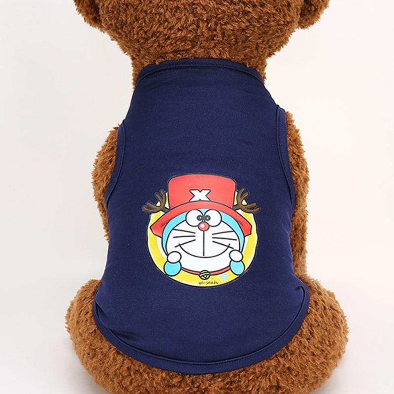 Солнцезащитный жилет для домашних животных, удобная дышащая, хорошая эластичная одежда с принтом для собак и кошек, мультяшная одежда