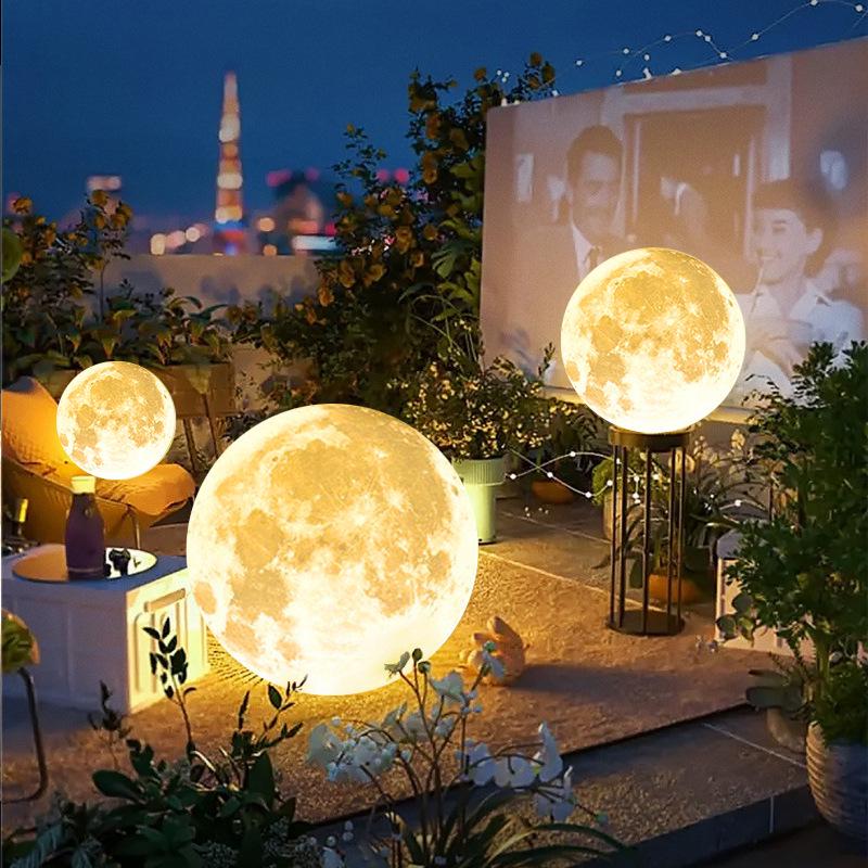 Moonlight Waterproof Solar Crater Lawn Light for Outdoors