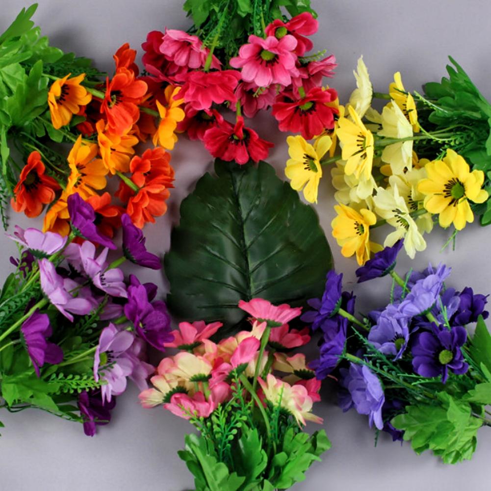 Искусственные цветы диаметром 5 см, легкие пластмассовые мягкие