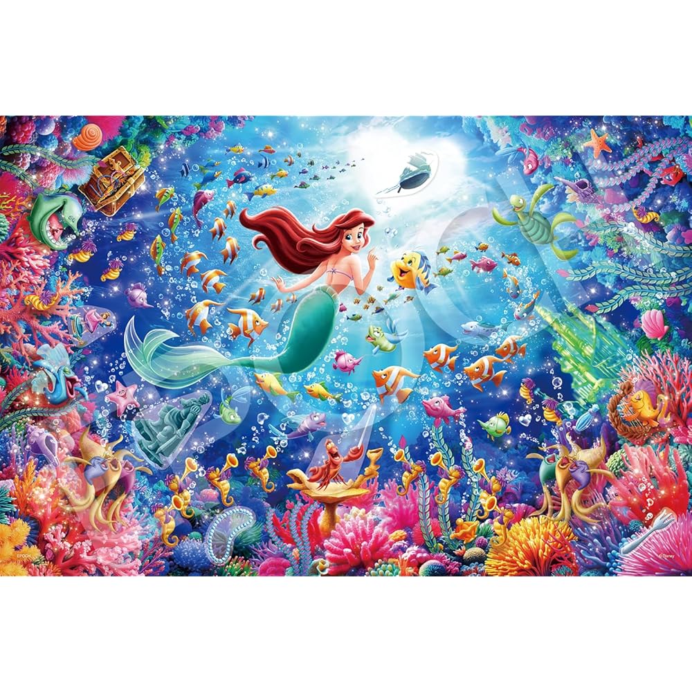 EPOCH Disney Ariel To The Light 1000 Piece Jigsaw Puzzle with Glue and Spatula 50x75cm