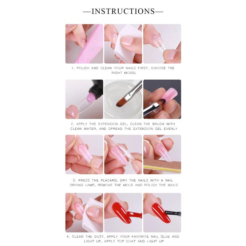 Набор полигелей для ногтей, все для быстрого наращивания, маникюрный набор для ногтей, гель-толкатель для кутикулы, форма для удлинения пальцев, набор инструментов для ногтей