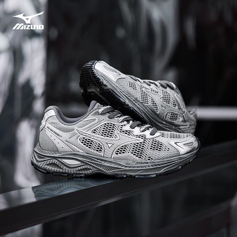 MIZUNO Sports Casual Shoes, Shock-Absorbing, Breathable Mesh, Spliced Running