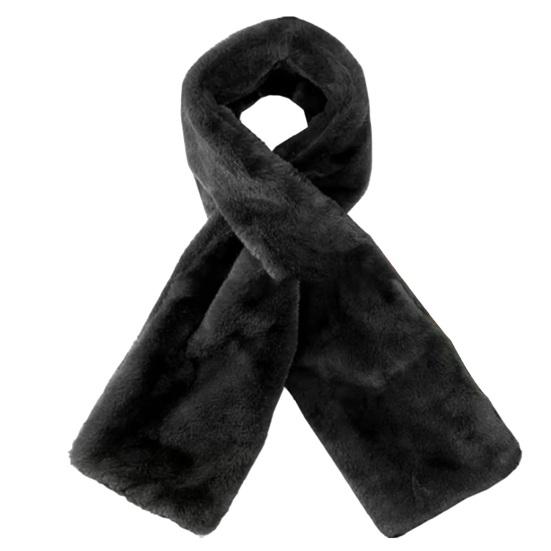 Шарф со скрытой молнией однотонный мягкий удобный теплый унисекс зимний шарф кошельки телефоны карман искусственный мех шарф-петля
