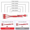 Кабель для быстрой зарядки 3 в 1 с логотипом автомобиля Fiat, USB-кабель Type C Micro USB для Stilo Ducato Panda 500 Pondo Abarth Punto Palio Viaggio