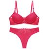 Sexy Women Lace 2Pcs Push Up Bra Set White Two Pieces Intimate Suit Elegant Ladies Lingerie Underwear