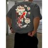 Men Women T-and kids tshirt Koi Fish & Lotus Flower Graphic Tee Traditional Ukiyo-e Art Streetwear Casual Cotton Short Sleeve Tops