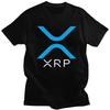 Мужская футболка с принтом Ripple XRP на заказ 100% хлопок Футболка Т-ширт Биткоин Криптовалюта Футболки Приталенная одежда - Мужская летняя Хлоп...