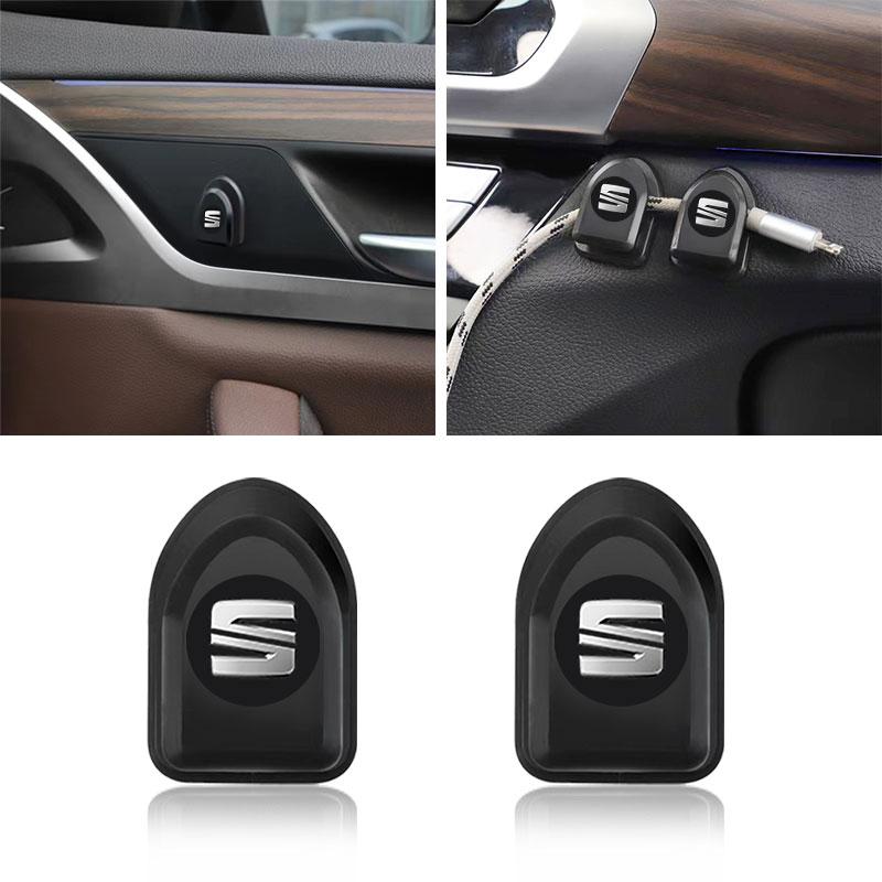 1/2/4PCS Mini Car Hooks USB Cable Headphone Key Storage Hooks Car Accessories for Seat Leon FR Altea Ibiza Toledo Cordoba Arona Ateca Alhambra MK3