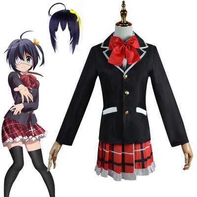 Аниме Love Chunibyo Other Delusions Takanashi Rikka Dekomori Sanae Косплей Костюм Взрослая женщина Парик Юбки Униформа на Хэллоуин Костюм