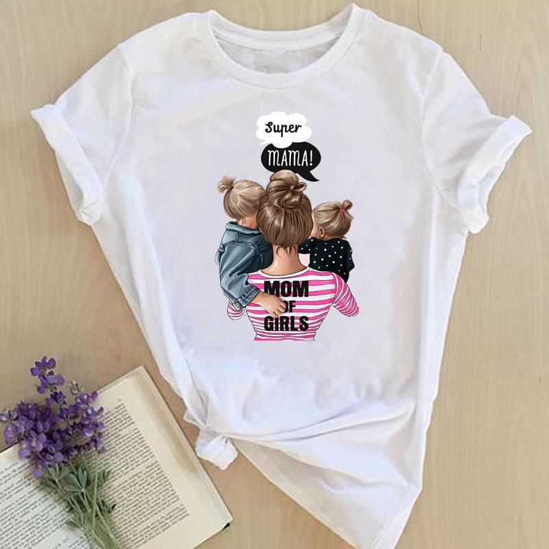 Футболка с принтом, женская одежда, акварель, любовь, мама, тренд, мама, 90-е годы, милая летняя женская футболка, повседневная женская футболка с коротким рукавом, модная футболка с рисунком