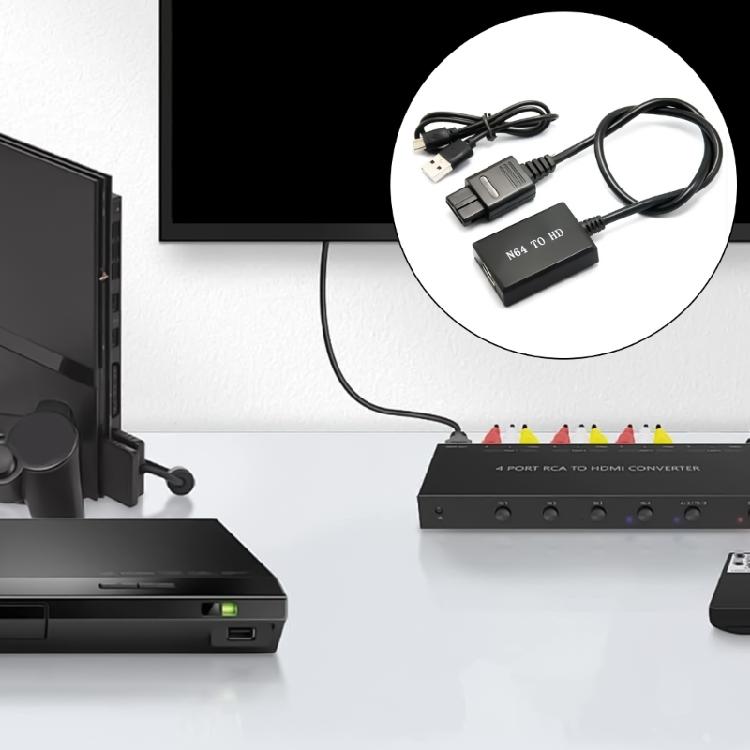 Видеоконвертер с поддержкой 1080P, питание от USB 5V, адаптер для игровой консоли, с USB-кабелем