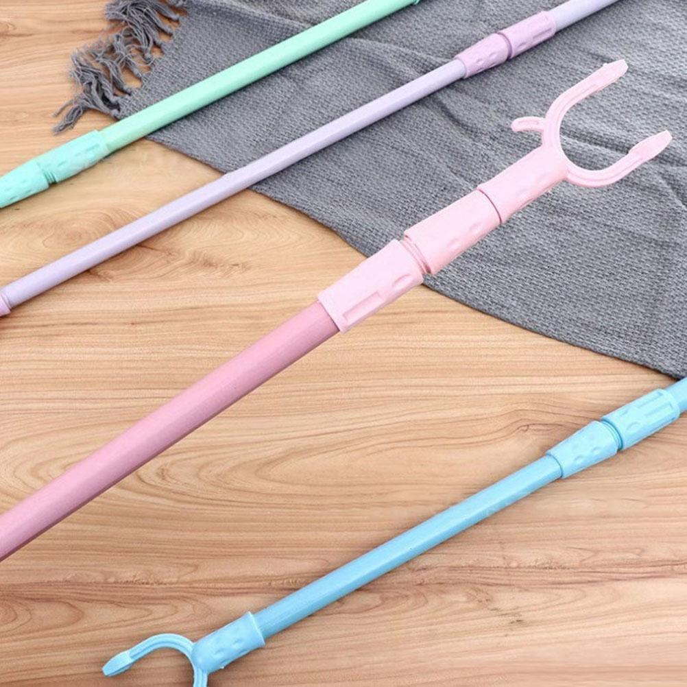 Телескопическая вилка для одежды, вешалка для одежды, опорный стержень, выдвижная вилка для сушки одежды, экономящая место