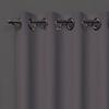 Eyelet Curtain 135x180 Cm BLACKOUT Anthracite, by Soleil D'ocre