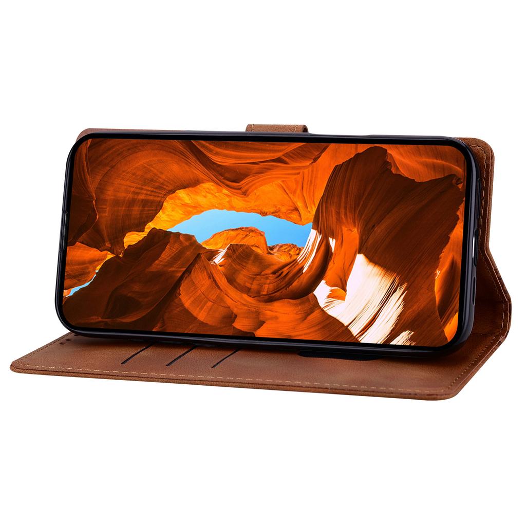 For Honor 400 Pro 5G (Global) Leather Case Imprinted Checkered Pattern Wallet Stand Flip Phone Cover