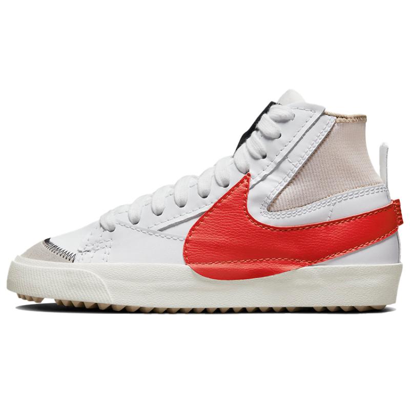Nike Кроссовки Blazer Mid 77 Jumbo Белые Красный Хабанеро Обувь для скейтборда DD3111-102