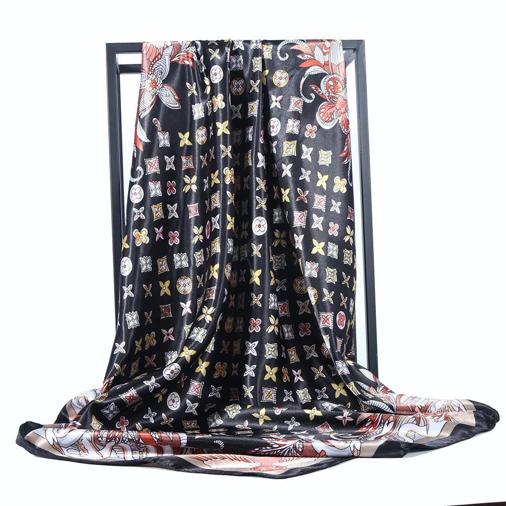 High-quality Luxurious Silk Scarves Headband Scarfs Neck Scarf For Women Chain Silk Scarf Women's Decorative Shawl