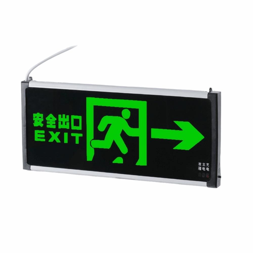 LED Light Safety Exit Sign Hanging Indicator Warning Lamp Evacuation Sign Light Hotel Use