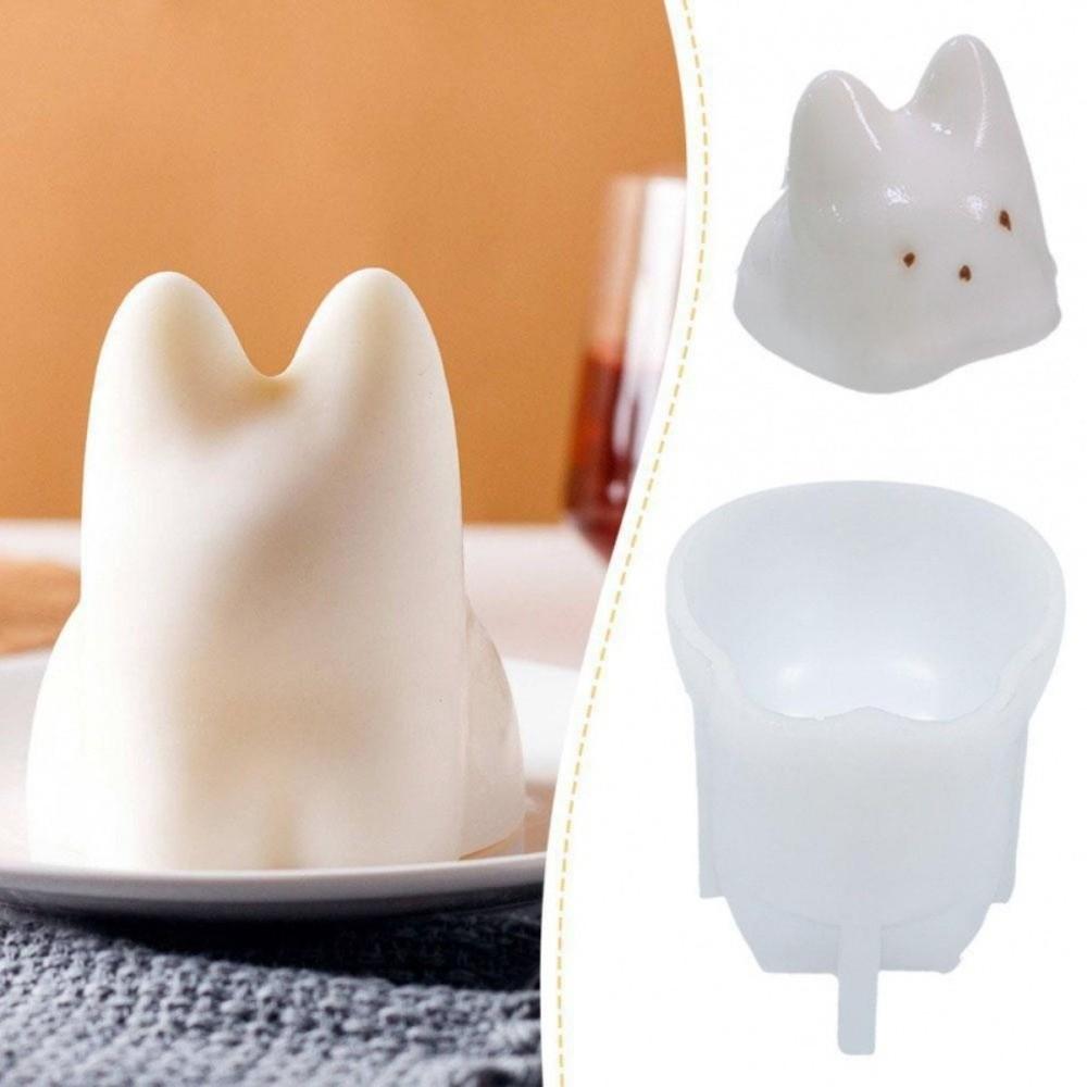 3D Shape Silicone Cat Mold Reusable Jelly Bowl Durable Cake Mold Kitchen Use