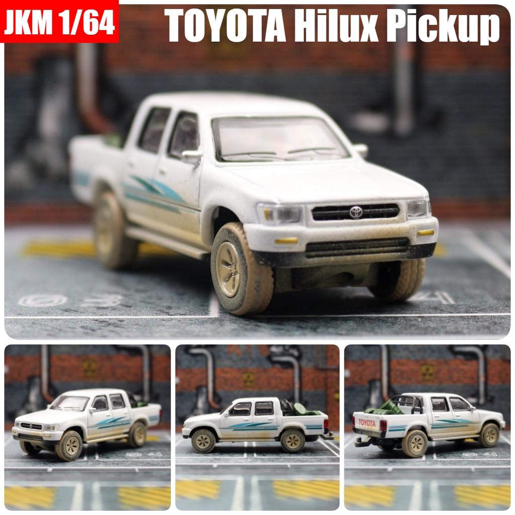 1/64 TOYOTA Hilux Pickup Truck Miniature Toy Car Vehicle Premium Model Free Wheels Diecast Metal Alloy Collection Gift