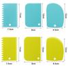 3Pcs Cream Scraper Suit DIY Kitchen Straight Arc Tooth Shape Cream Bread Cutter Plastic Cake Pasty Scraper Baking Fondant Tools