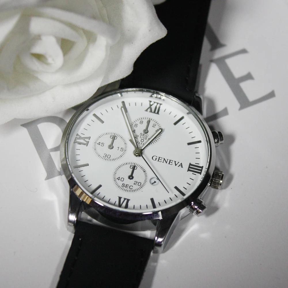 Набор из 5 предметов Мужские повседневные спортивные часы с круглым циферблатомМужские классические часы с браслетом в коробке для занятий спортом на открытом воздухе