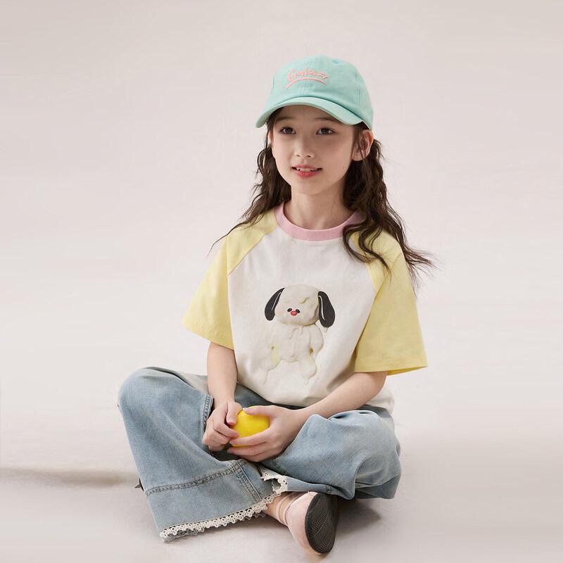 LUSON Girls' Summer Short Sleeve T-Shirt