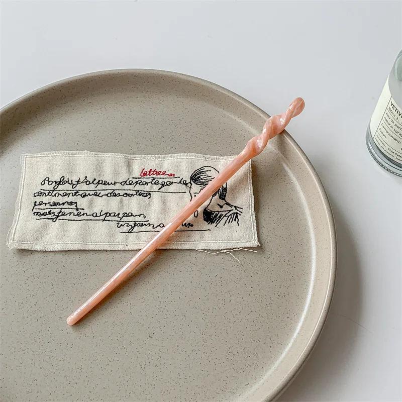 Смола Палочка для волос Китайский стиль Ханфу Мраморный узор Ретро Заколка Женские Традиционные украшения для волос Подарок для нее